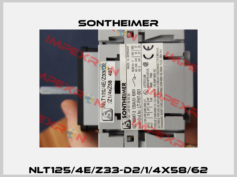 NLT125/4E/Z33-D2/1/4x58/62 Sontheimer